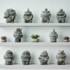 ALL Cute Foo Dog Tea Pet Collection - Green Sandstone Feng Shui Statues