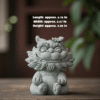 SKU-02-开心龙 母_尺寸 Hand-Carved Cyan Sandstone Happy Dragon | Wealth & Joy Guardian