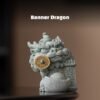 SKU-10-横幅龙 Cyan Sandstone Destined Wealth Dragon | Prosperity & Abundance