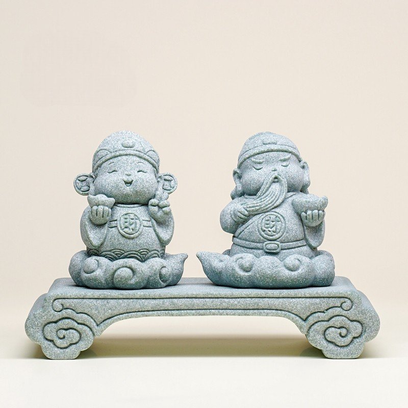 guanyu_gallery_9_1764421353379-1.jpg Authentic Chinese Deity Statues Set – Zen Sandstone Guardians