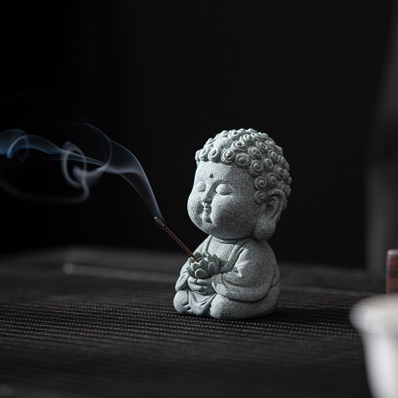 主图-02 Cyan Sandstone Serene Tathagata | Five Blessings Decor