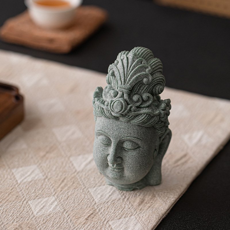 Manjushri Statue (Head), Bodhisattva of Wisdom Buddhist Decor