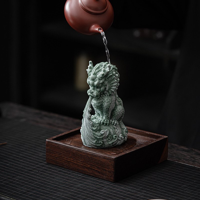 Cyan Sandstone Elemental Guardian | Five Sacred Blessings