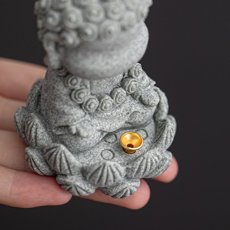 Cyan Sandstone Four Wise Monks | Zen Wisdom Set