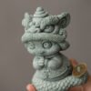 主图-04 Chinese Good Luck Charms: "Lion Dance" & "Get Rich" Snake Statues