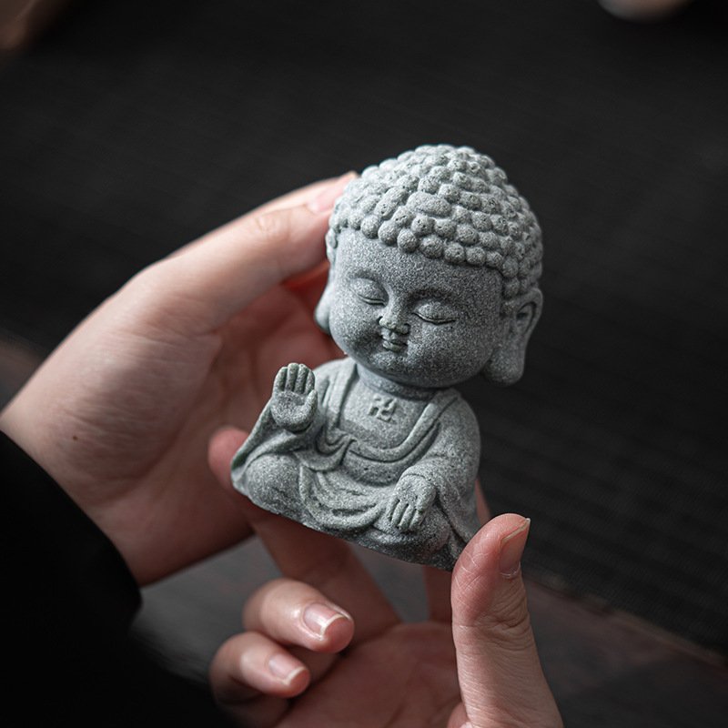 主图-04 Cyan Sandstone Serene Tathagata | Five Blessings Decor