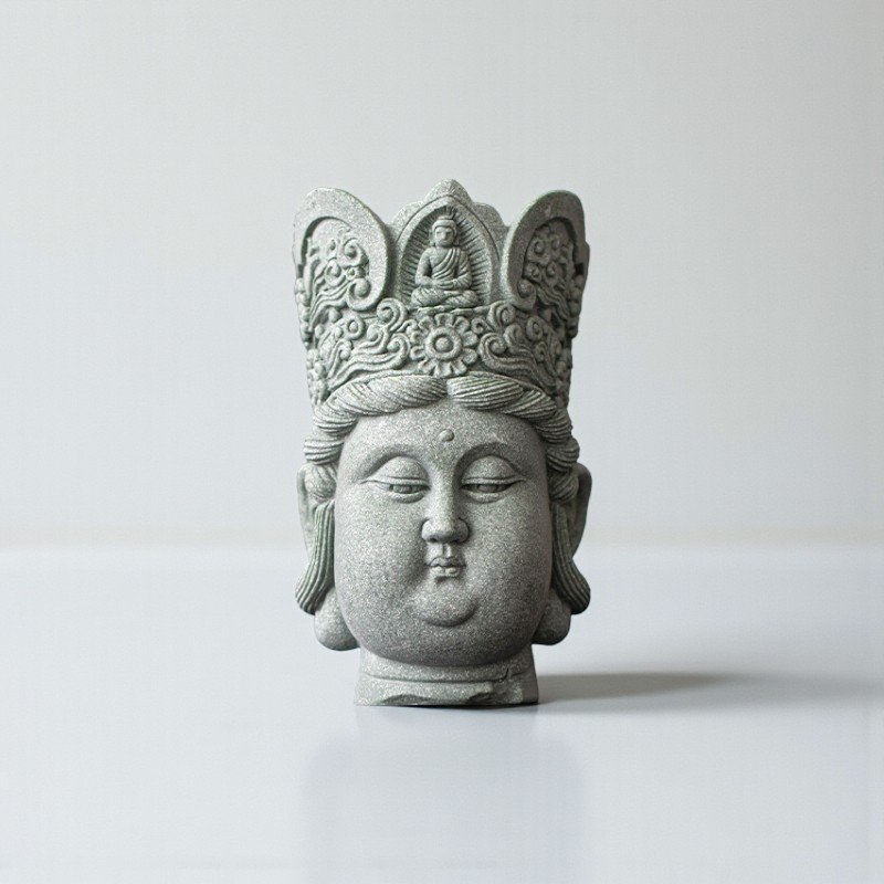 Vajrapani Statue (Head), Dharmapala Buddhist Guardian Decor