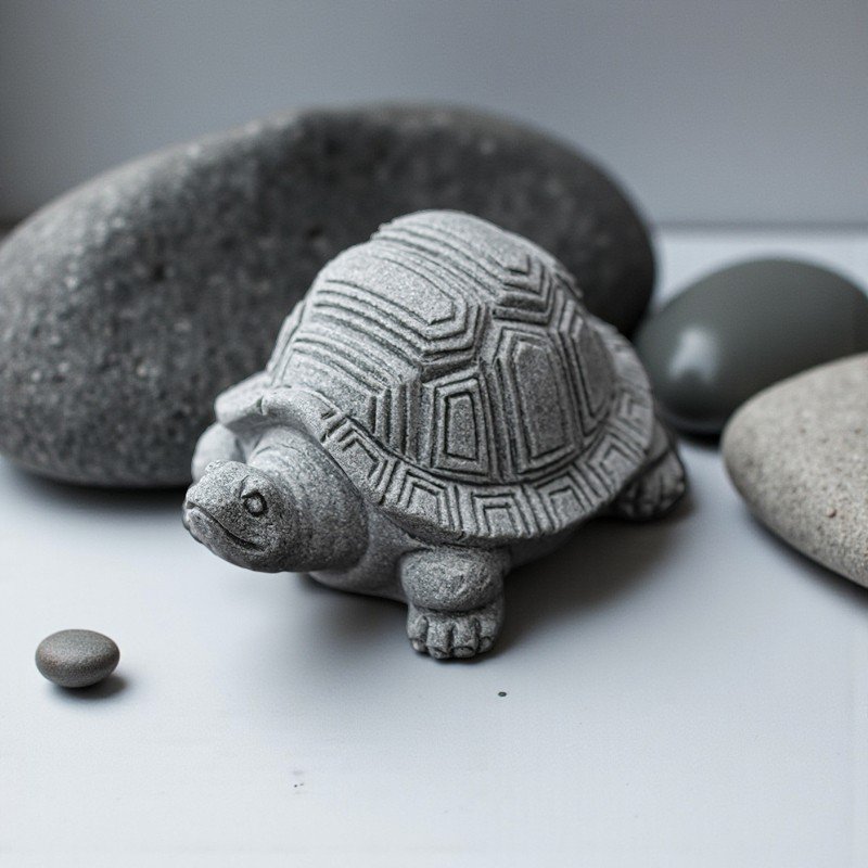 The "Calm" (Short Neck) Feng Shui turtle statue
