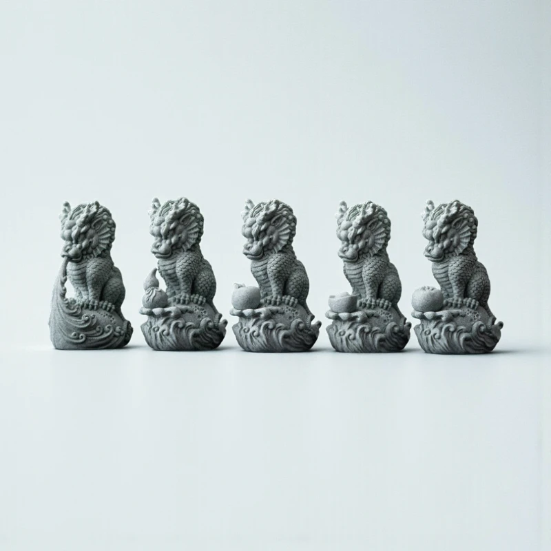 主图 Cyan Sandstone Elemental Guardian | Five Sacred Blessings