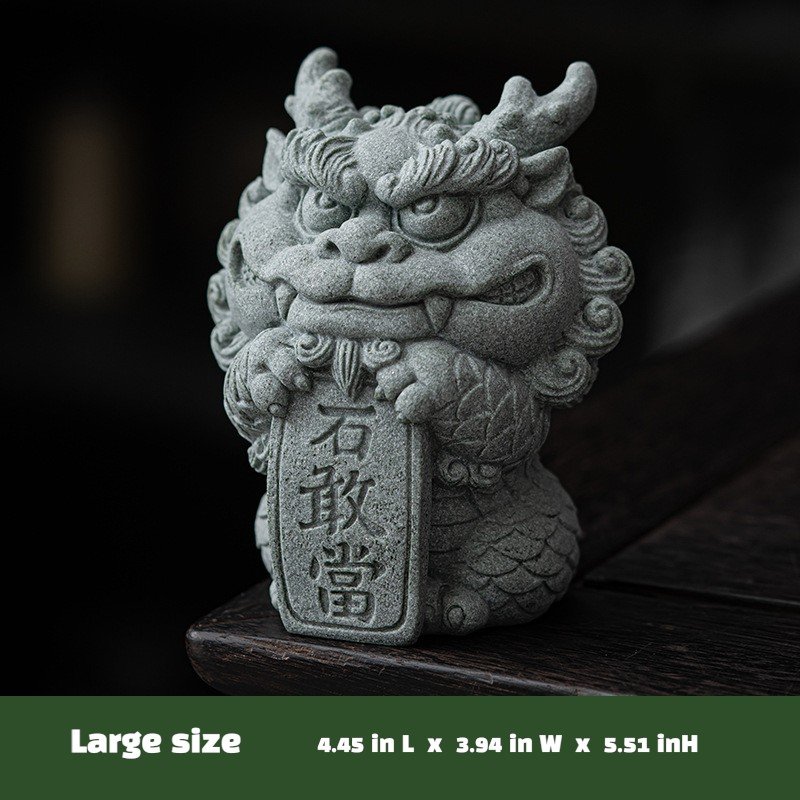 Feng Shui Protection Statue: The "Spirit Shield" Guardian (Choose Size)