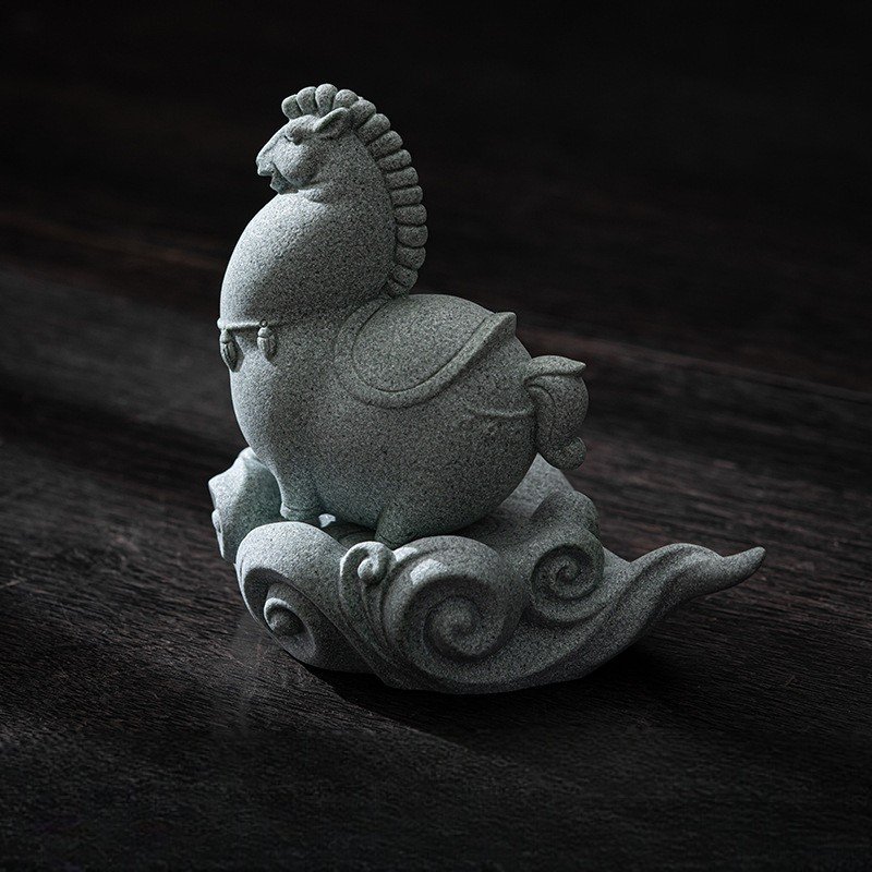 天马行空 Heavenly Horse" (Tianma) cute horse figurine