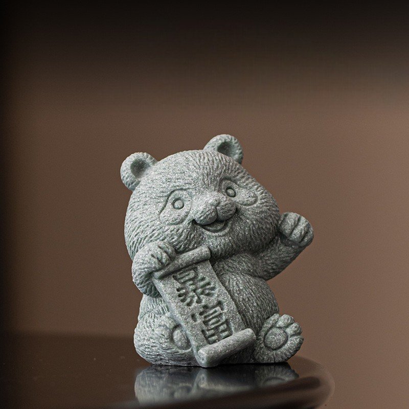 Get Rich" (Bao Fu) panda statue charm