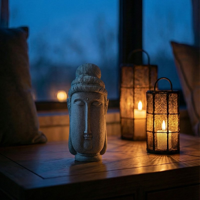 未标题-1 Minimalist "Slim" Bodhisattva, Abstract Zen Statue for Home Decor