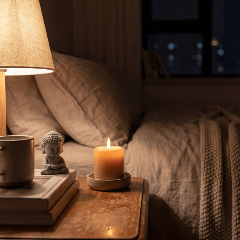 禅定佛卧室场景_最终版 Cyan Sandstone Serene Tathagata | Five Blessings Decor