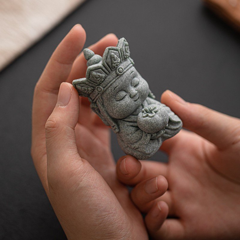 Cyan Sandstone Silent Sage | Stoic Wisdom & Peace