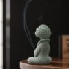 详情-11 Cyan Sandstone Zen Snake Master | Wisdom & Transformation
