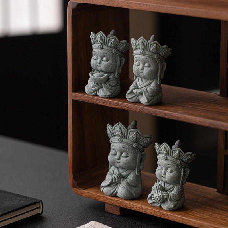 Cyan Sandstone Silent Sage | Stoic Wisdom & Peace