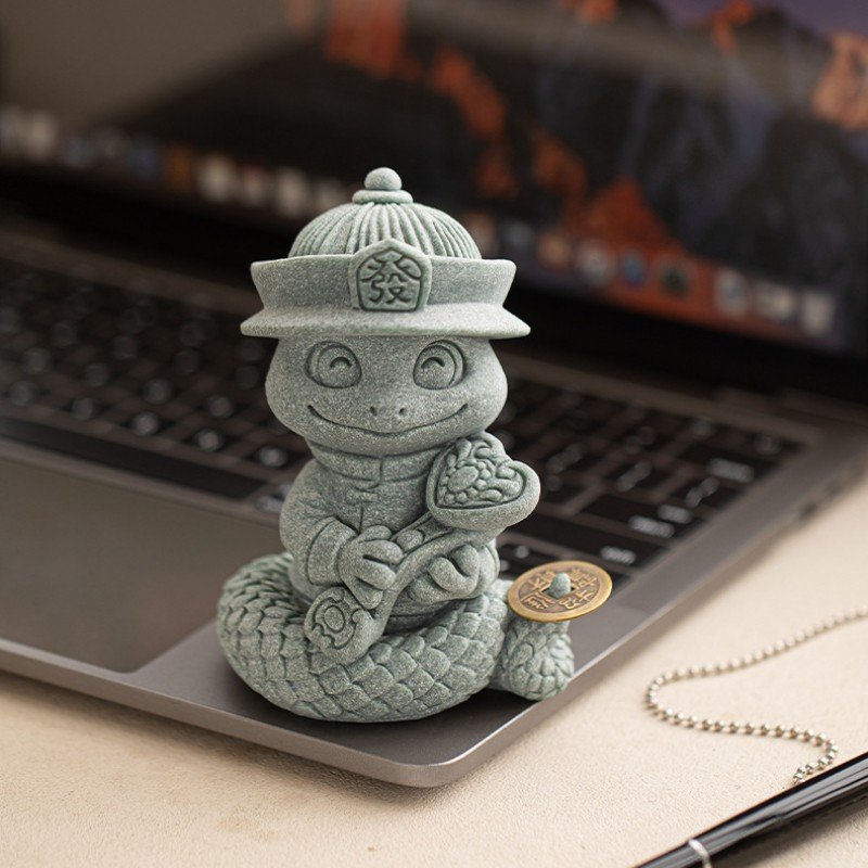 详情-11 Chinese Good Luck Charms: "Lion Dance" & "Get Rich" Snake Statues