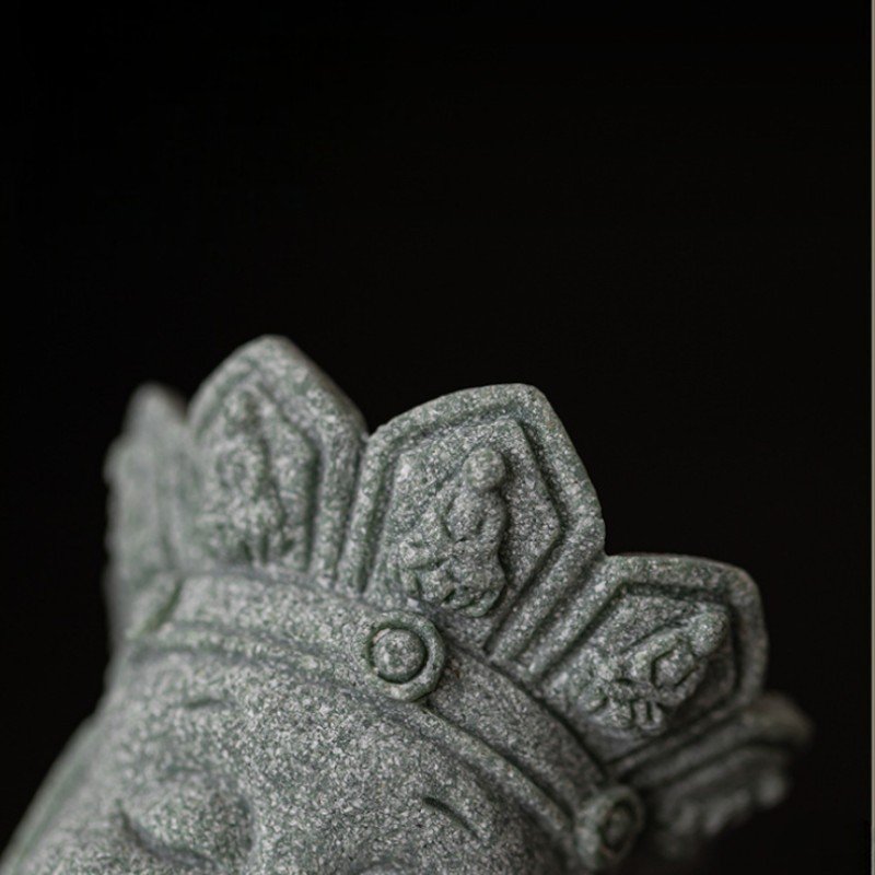 Cyan Sandstone Silent Sage | Stoic Wisdom & Peace