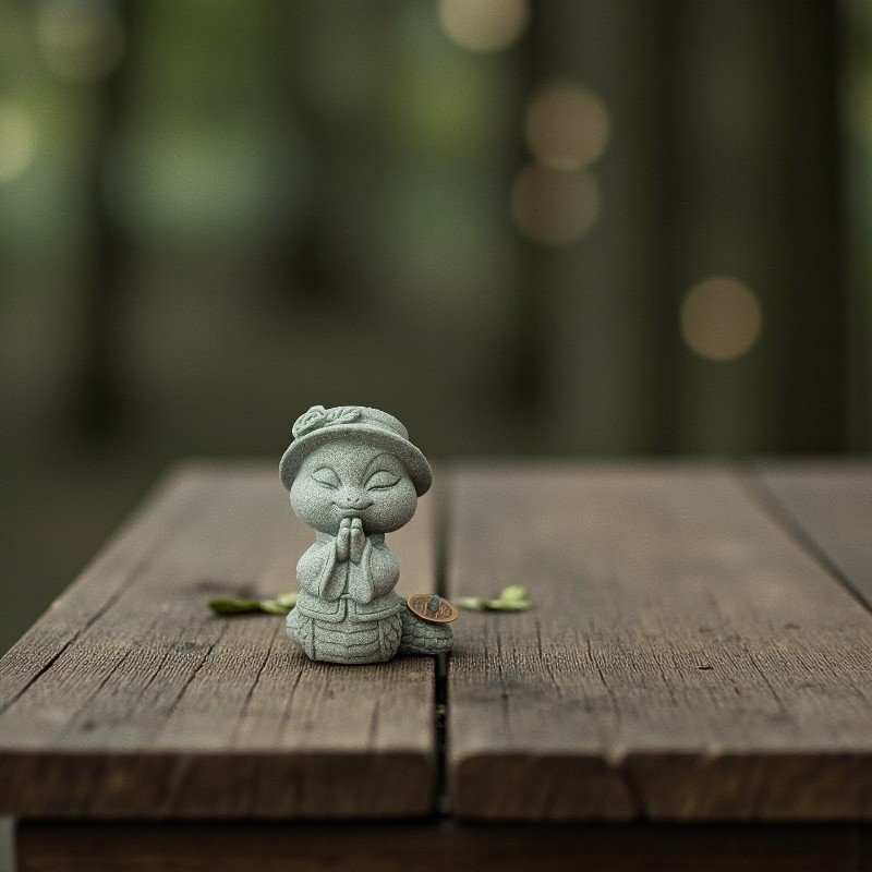 详情 Cyan Sandstone Auspicious Snake | Peace & Grace Decor