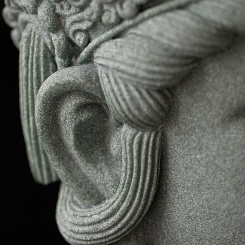 Vajrapani Statue (Head), Dharmapala Buddhist Guardian Decor