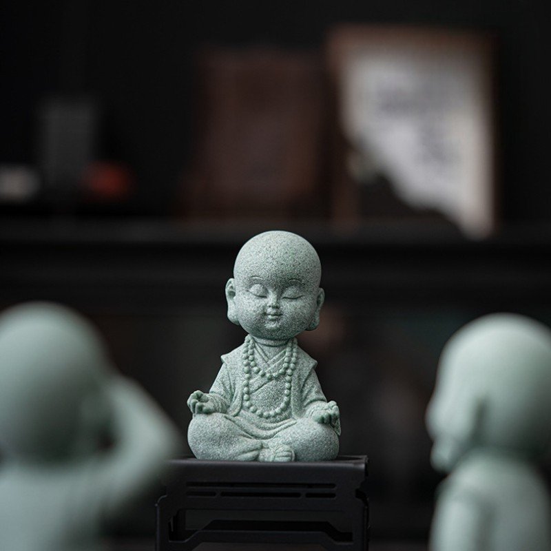 详情-23 "Five Philosophies" Zen Monk Statue (Artisan Sandstone Collection)