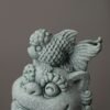 详情-23 Cute Foo Dog Tea Pet Collection - Green Sandstone Feng Shui Statues