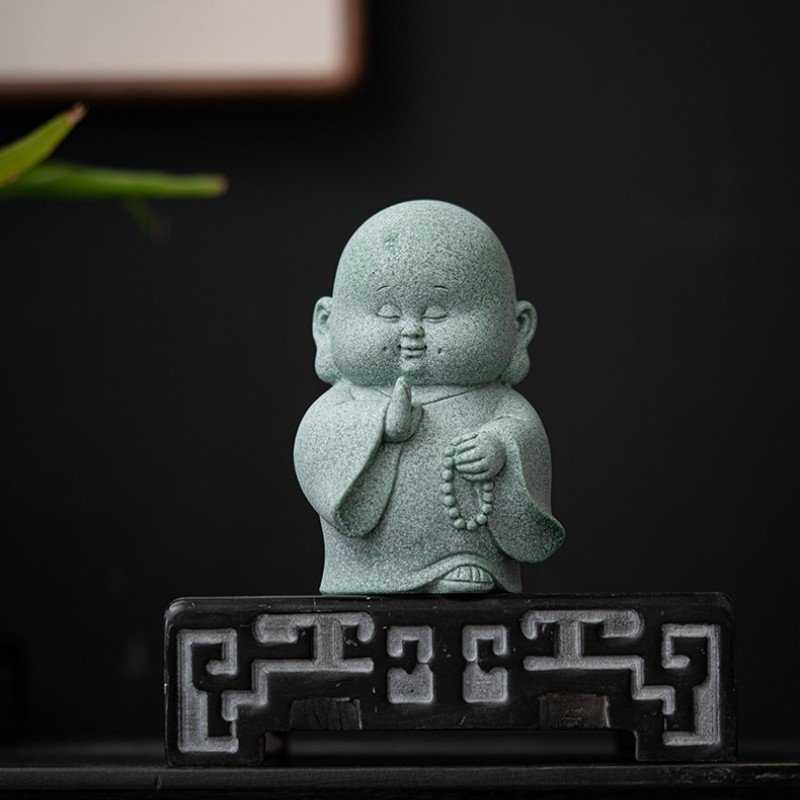 详情-24 Monk Statue: "Peace of Mind" Zen Guardian