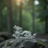 详情-24 (3) Hand-Carved Cyan Sandstone Soaring Dragon | Majestic Success & Power Totem
