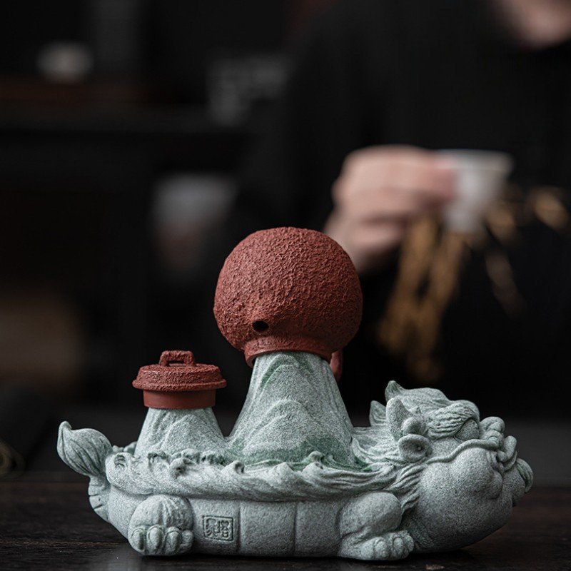 详情-24 Cyan Sandstone Emperor's Territory | Power & Stability Decor