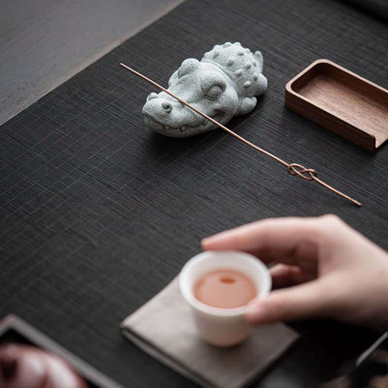 详情-25 Hand-Carved Green Sandstone Animal Tea Pets