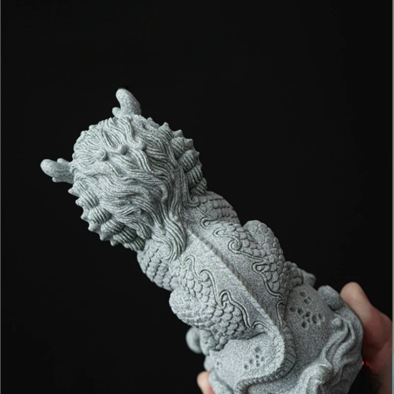 Cyan Sandstone Elemental Guardian | Five Sacred Blessings