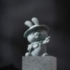 The Trailblazer Rabbit: Hand-Carved Green Sandstone Warrior Statue