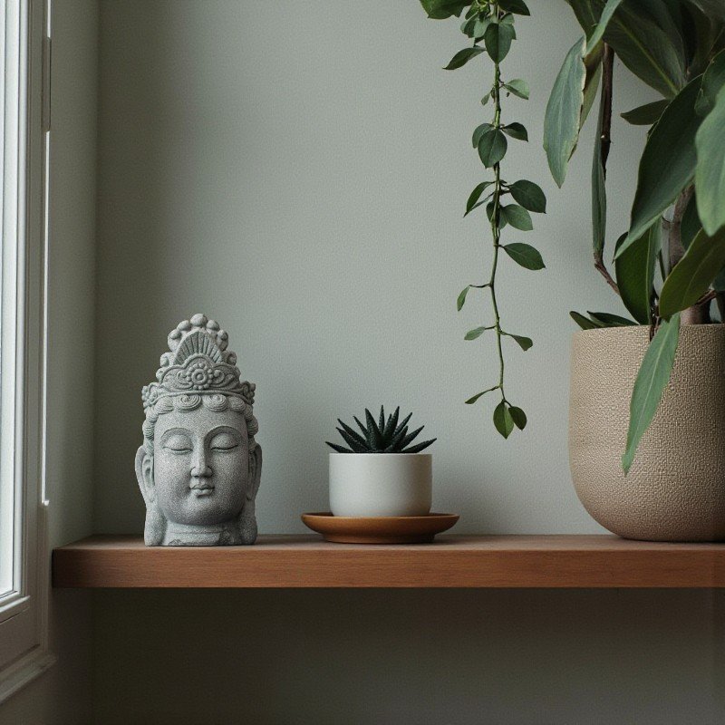 Samantabhadra Statue (Head), Bodhisattva of Action Zen Decor