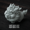 详情 尺寸 Cyan Sandstone Chubby Qilin | Zen Wealth Figurine