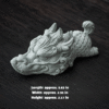 Handcarved Cyan Sandstone Resting Dragon | Modern Zen Desk Art