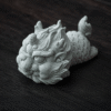 Hand-Carved Stone Slumbering Kylin | Zen Desktop Companion