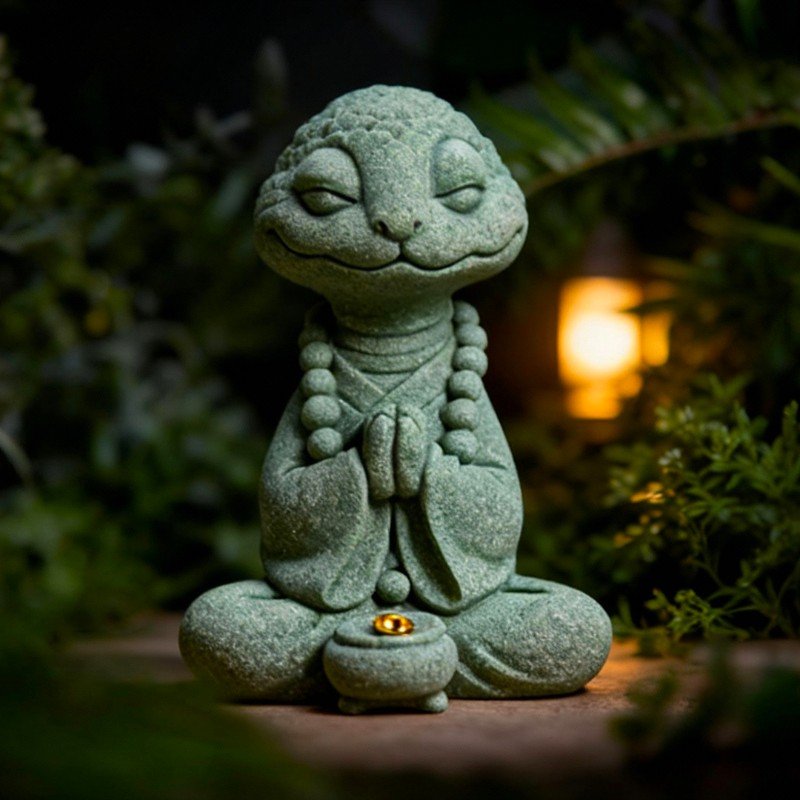 详情11 Cyan Sandstone Zen Snake Master | Wisdom & Transformation