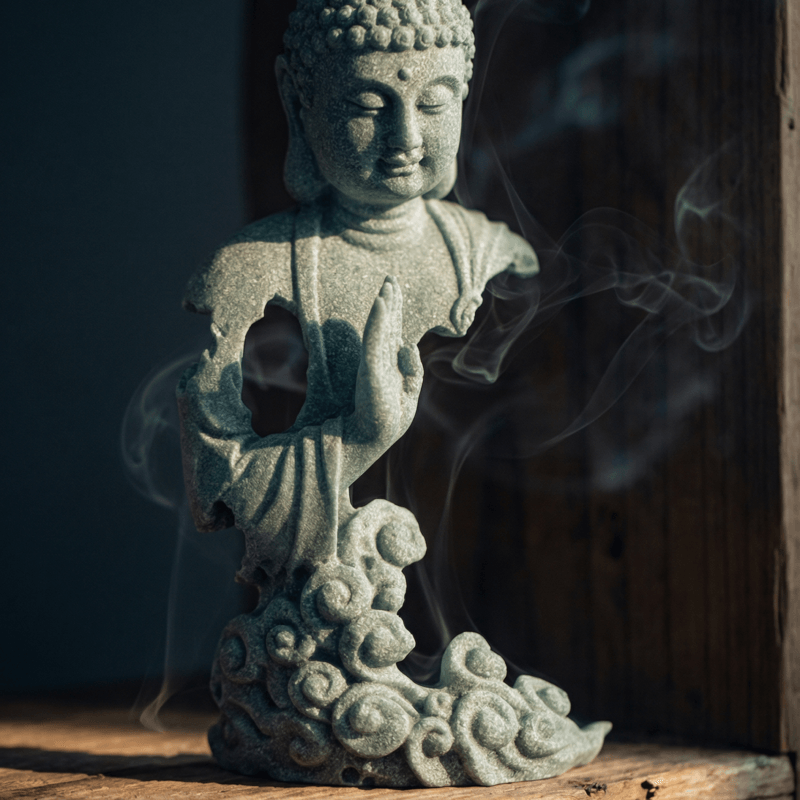 青色砂岩佛像特写_2000x3000 Zen Masters Statue Collection (Buddha & Bodhidharma)