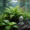 画廊2 Cyan Sandstone Meditating Monkey King | Mini Zen Warrior Statue (Tea Pet & Aquarium Decor)
